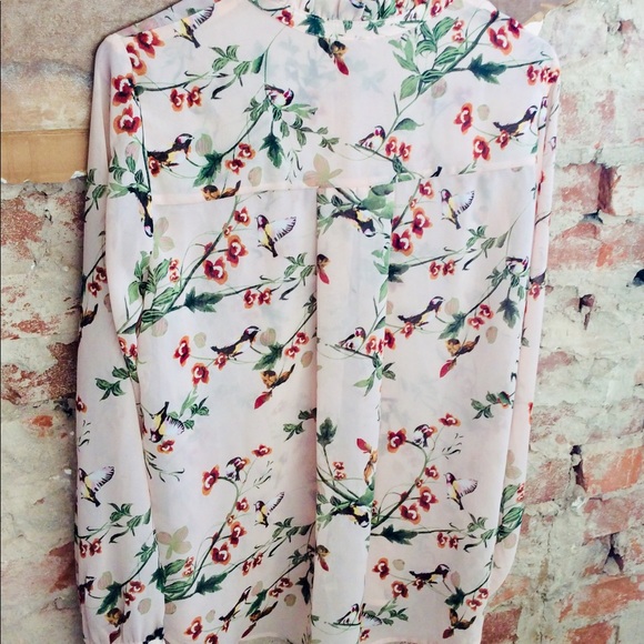 Forever 21 High Collar Button-Up Blouse - Picture 2 of 4